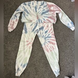 VICI Tie Dyed Sweatshirt and sweat-pant matching set